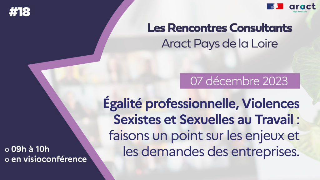 Rencontre Consultant·es #18 : Égalité professionnelle & Violences Sexistes et Sexuelles au Travail